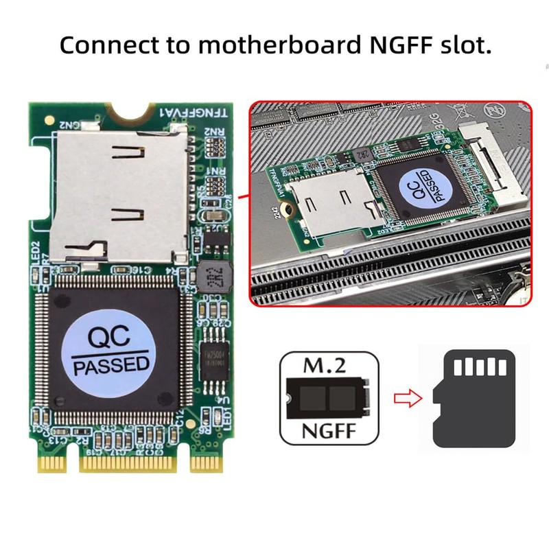 NFHK 22x42mm M.2 NGFF B-Key to Micro SD T-Flash TF