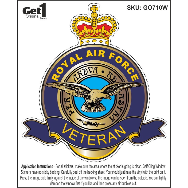 Royal Air Force Veteran Car Sticker - for Exterior or