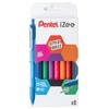 Pentel BX470/8 iZee Retractable Ballpoint Pen with Metal Clip Wide