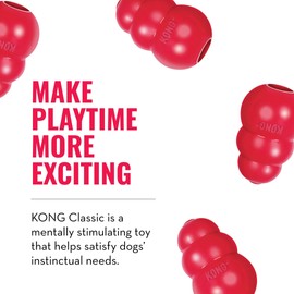 KONG Classic Stuffable Dog Toy Easy Treat Peanut Butter Spray - Fetch & Chew Toy for Dogs - with Dog Toy Filler Treat - for Hours of Fun & Enrichment - 8 oz - for Medium Dogs