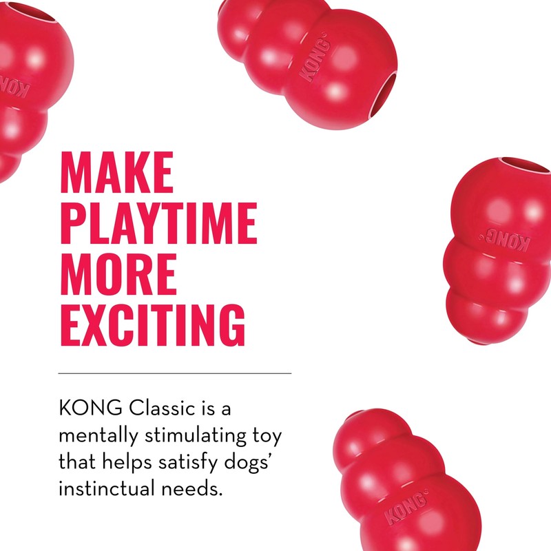 KONG Classic Stuffable Dog Toy Easy Treat Peanut Butter Spray