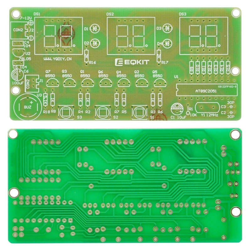 Gikfun 6 Bits Digital LED Electronic Clock DIY Kits PCB