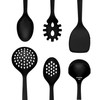 Swan SWKA61011BLKN Stealth 6 Piece Kitchen Tool Set, Spaghetti Server,