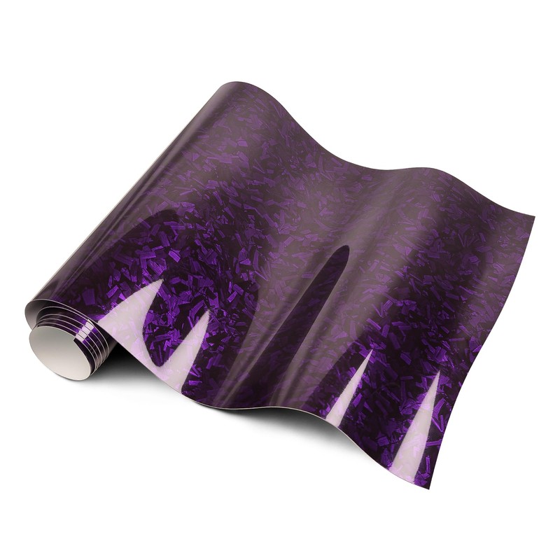 Lypumso Purple Forged Carbon Fiber Vinyl, Adhesive Wrap Roll for