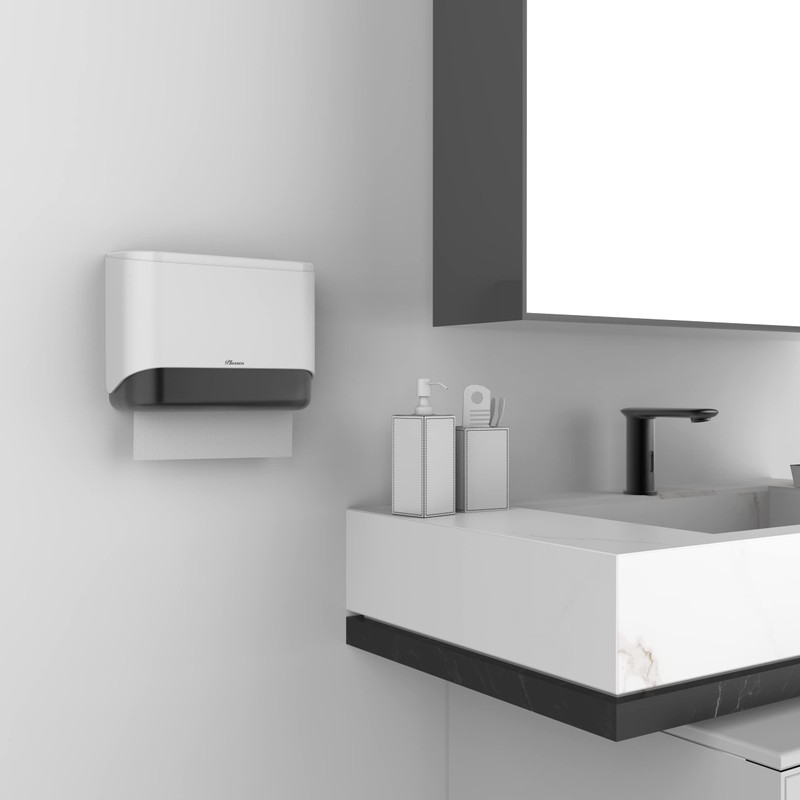 PLUSSEN Paper Towel Dispenser Wall Mount with Key Lock,Multifold Paper