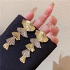 Gold Shell Dangle Earrings for Women Boho Shell Statement Drop
