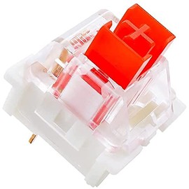 Pack 32 OUTEMU Red Switches 3 Pin Key Switch - Cherry MX Equivalent DIY Replaceable Switches for Mechanical Keyboard 45gf Linear/RGB/Dustproof (Red)