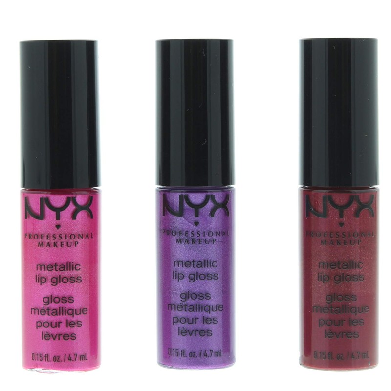 NYX Land of Lollies Metallic Lip Gloss Trio Pink 4.7ml