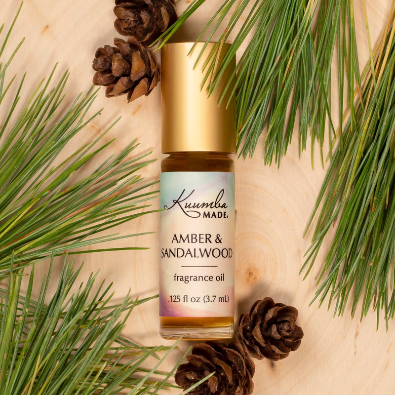 Kuumba Made Amber & Sandalwood Fragrance Oil Roll-On 0.125 fl