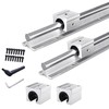 CNC Parts Linear Rail 2Set SBR20-500mm(19.7 inch) Linear Slide Guide