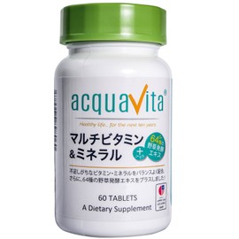 acquavita Multi-Vitamin & Mineral + 64 Types of Wild Fermented Extracts, 60 Tablets
