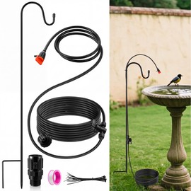 Saillong 36Ft Bird Bath Dripper Kit, Adjustable Outdoor Drip Irrigation