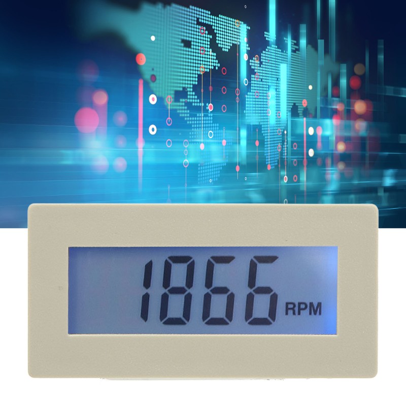 Motor Tachometer 10 to 9999 LCD Display Accurate Measurement RPM