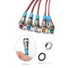 YFFSFDC 8mm DC 12-24V LED Waterproof Indicator Light Pilot Light