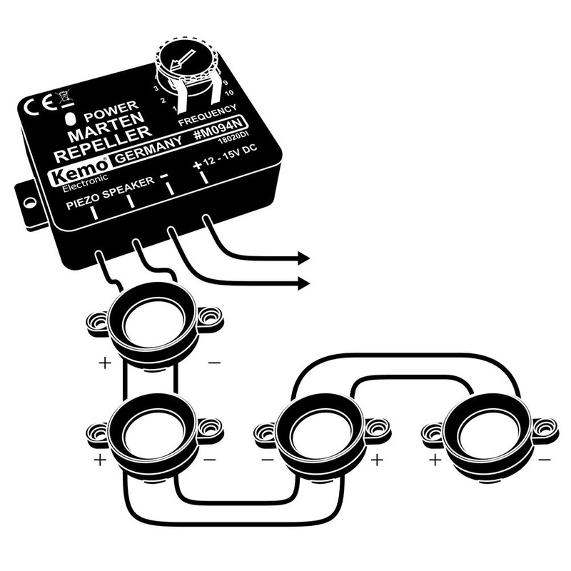 Kemo M094N Marten Stopper Repels Marten and Other Rodents with