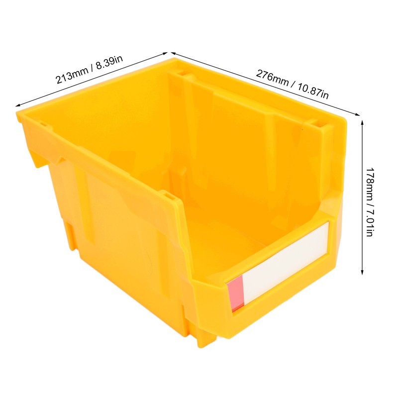 Garage Organizer Bin 377x213x178mm Thickened Slant Mouth Vertical and Back