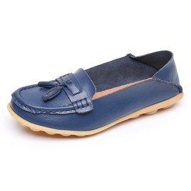 VenusCelia Lantern Comfort - Mocasines planos para caminar para mujer, marino, 9.5 US