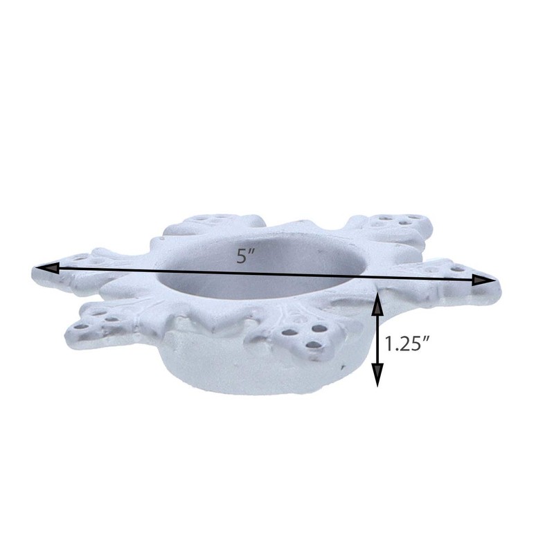 Li'Shay Silver Ceramic Snowflake Tealight Holder (1 Pack)