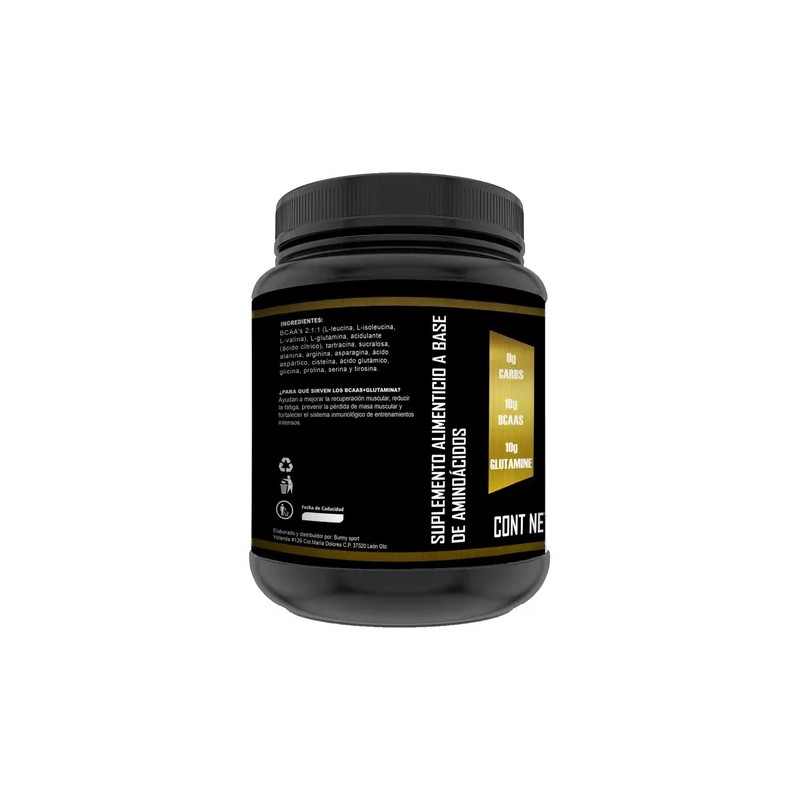 Aminoácidos Bcaas + Glutamina Golds Protein 1kg Polvo 50serv