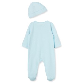 Little Me baby boys Pajamas infant and toddler bodysuit footies, Welcome World Blue, 6 Months US