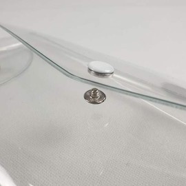 Snap-button transparent PVC pouch medium PVC pouch vinyl pouch PVC pouch vinyl pouch / 똑딱이 투명 PVC 파우치 중형 PVC파우치 비닐파우치 PVC파우치 비닐파우치