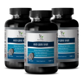 PL Nutrition ANTI GRAY HAIR COMPLEX - Biotin, Plant Sterol Complex, Saw Palmetto Berries 3B