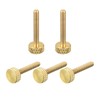 sourcing map Pack of 5 Brass Knurled Screws M3 x