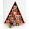 Home Bazaar - Festive Red Tree - Wooden Advent Calendar