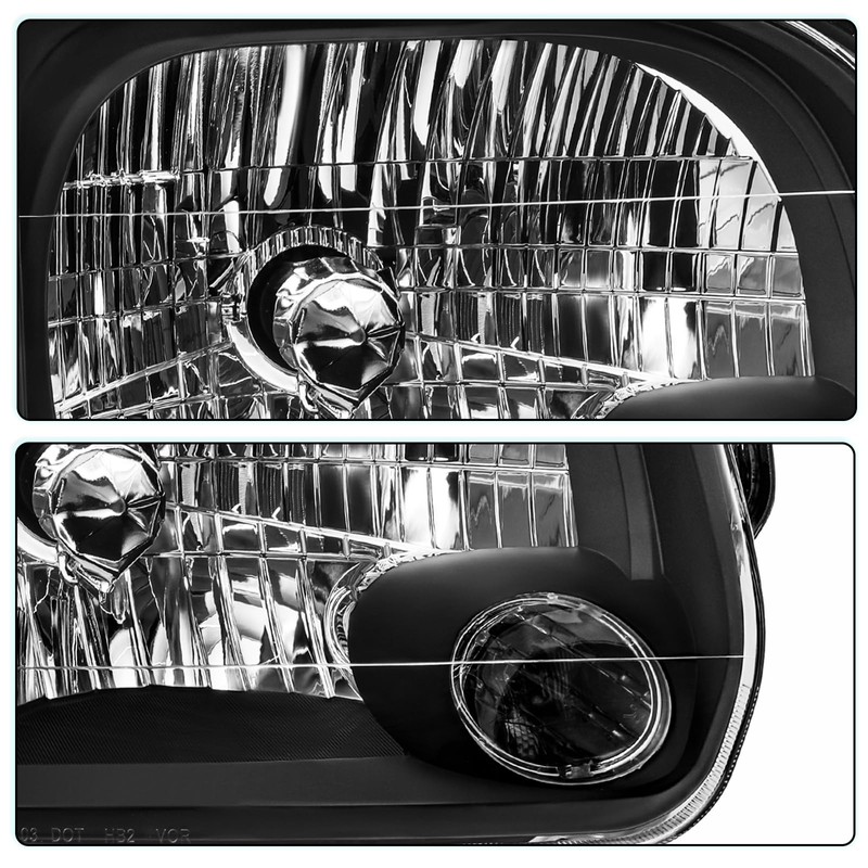TUSDAR Headlight Assembly Replacement for 2005 2006 Toyota Tundra Double/Crew