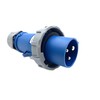CEE Waterproof Industrial Connector Male Plug 3Pin 16A 220-250V 2P+E