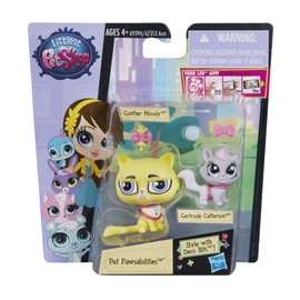 Littlest Pet Shop Pet Pawsabilities Gunther Moody & Getrude Catterson