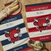 Coucke Printed Cotton Tea Towel Cow with Stripes 50 x
