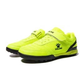 KELME Zapatos de fútbol sin cordones para niños y jóvenes - Zapatillas de fútbol para niños y niñas - Interior o exterior, Amarillo, 11 Big Kid