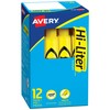 Avery Hi-Liter Desk-Style Highlighters, Smear Safe Ink, Chisel Tip, 12