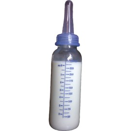 Classic Blue Glass Nursing Bottle with Adult Nipple
