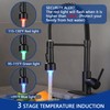 LEMYEF kitchen faucet LED spray head，3-Function Prevent burns spray head，9/16-13/16