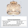 Rpzloila Crystal Ceiling Light Fixture, Modern Semi Flush Mount Ceiling