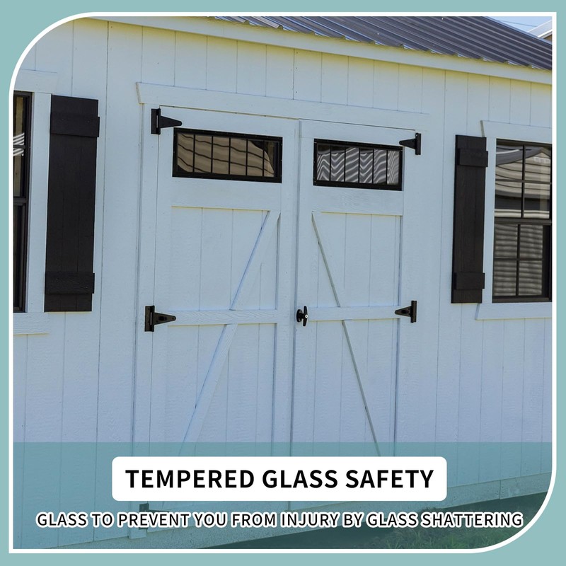 Tandefio 2 Pack Shed Window, Transom Windows 10" x 35"