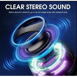 G200 Wireless Speaker Mini Portable BT Bubwoofer WaterProof COOL RGB Light Small Size High Volume Can Magnetic Attraction (Blue)