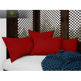 Cotton Delight Queen Pillow Cases Set of 4 Tango Red 100% Cotton Blend Premium Tango Red Cotton Pillowcases, Queen Pillowcase 20 x 30 inch, Soft & Silky Sateen Weave Bed Pillow Covers