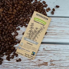 Bernardo DOLCE Espresso Biodegradable Capsules Compatible with Nespresso Original Line, Intensity 8/10, USDA Organic, Home Compostable Capsules. 30 Count (3 Boxes of 10 Espresso Pods)