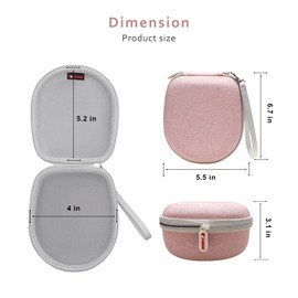 XANAD Case for Noot Products K11/Elecder i37/POWMEE M1/POWMEE M2/Mpow CH8/iRAG J01/noot Products K22/NIVAVA K8/noot Products K33/iClever/Sonitum Kids Headphones(Only Case)-Pink
