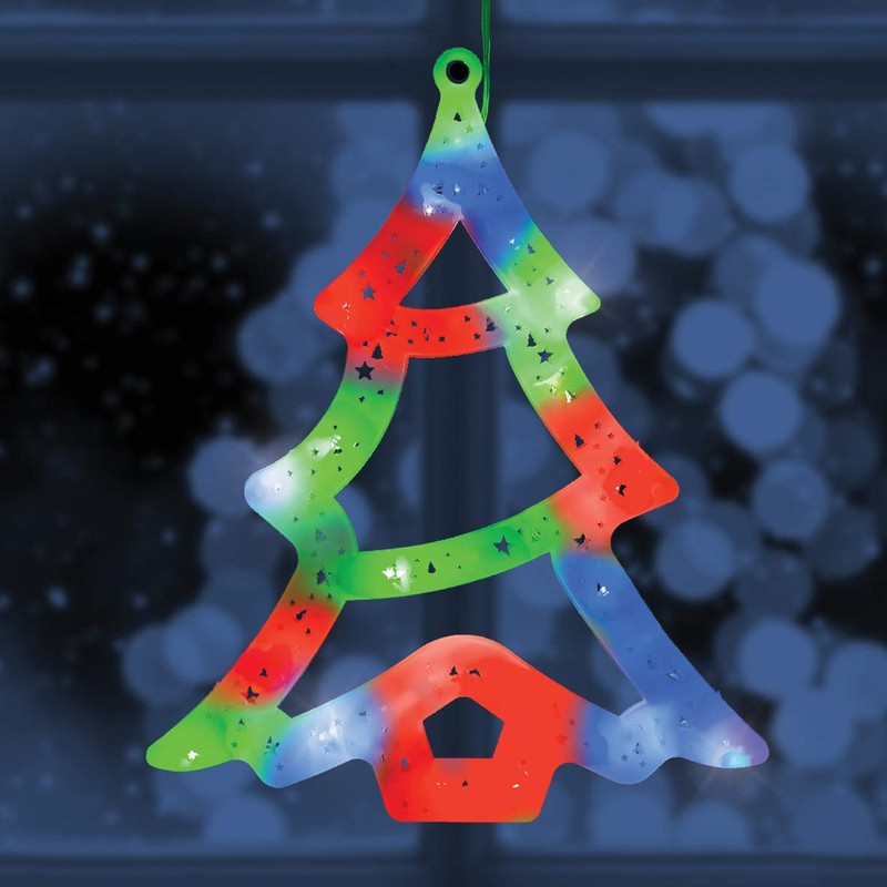 The Christmas Workshop Multi Coloured LED Window Light Christmas Tree