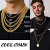 PROSTEEL Gold Plated Necklace for Men's Long Necklace Layering Necklaces