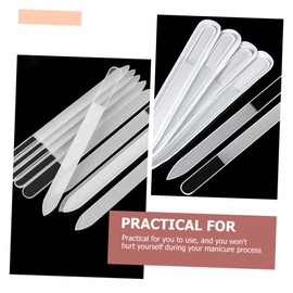 Minkissy 5pcs Glass Nail Files Lightweight Nail Polishing Tools for Women Manicure Files for Smoothing and Buffing Salon Use