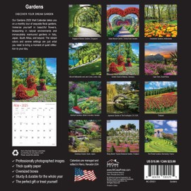 MICASA Gardens 2025 Hangable Monthly Wall Calendar | 12" x 24" Open | Thick & Sturdy Paper | Giftable