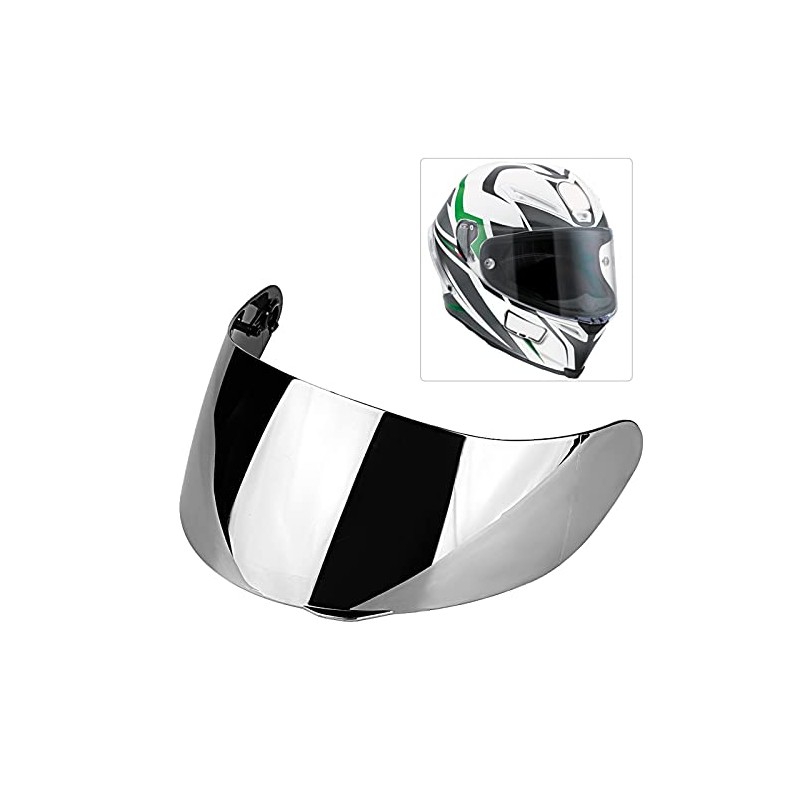 Aramox Silver Plated PC Motorcycle Wind Shield Helmet Lens Visor