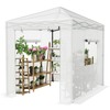 Greesum 8x6 FT Portable Pop-up Greenhouse with Center Lock, PE
