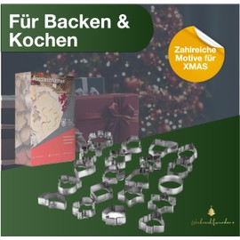 TK Gruppe Timo Klingler Set of 20 cookie cutters – for baking Christmas and Xmas – cookie cutters and cookie cutters.