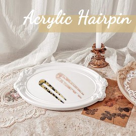 SIVZUMO French Hair Pin, Pack of 4 U-shaped Hair Pins, French Style Hairpin Hair Clips, Headpiece for Women and Girls